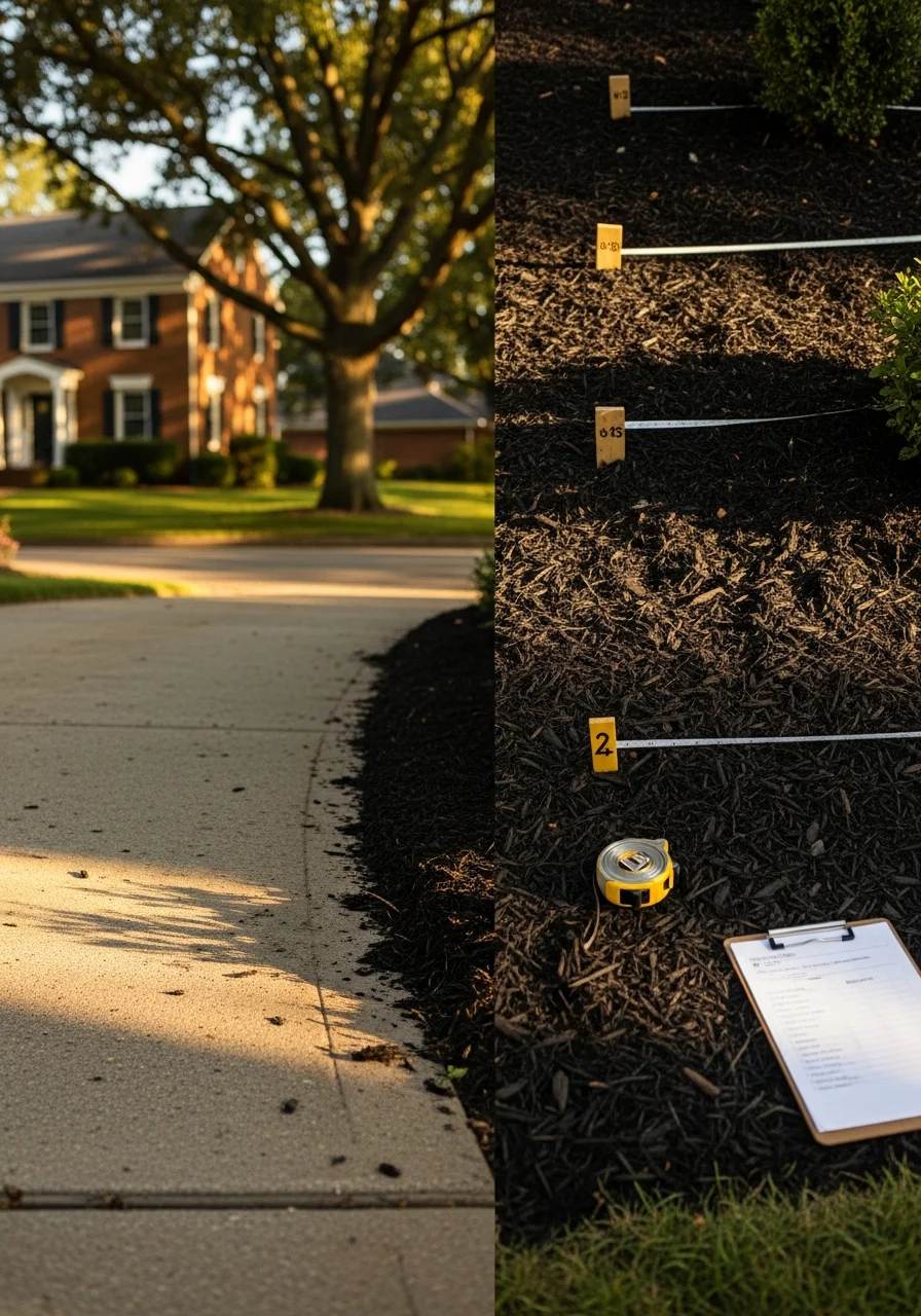 A professional team member inspecting and measuring a residential property exterior in Upper Marlboro.